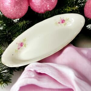 Floral Trinket 🪷💍🧼Ring Soap Decorative Dish Transferware MCM VTG